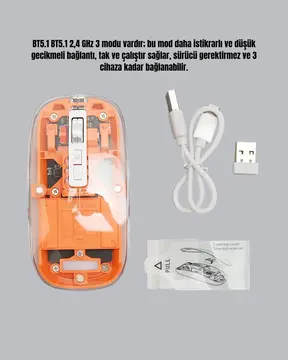 Hafif ve Taşınabilir Fare – 43 Gram Otomatik Uyku Modlu