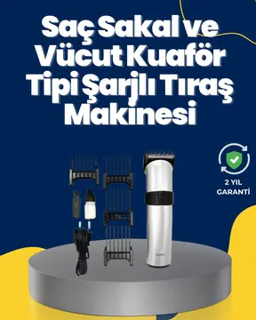 5 Farklı Kesim Tarağıyla Gelen Çok Amaçlı Tıraş Cihazı