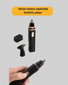 USB Şarjlı Sessiz Burun ve Kulak Kılı Temizleme Cihazı