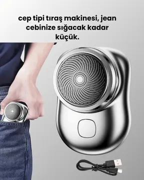Mikro titreşim motorlu düşük sesli USB girişli tıraş makinesi