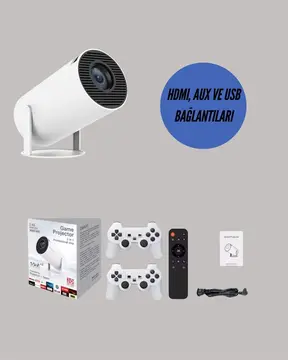 Taşınabilir Çok Fonksiyonlu Projeksiyon – Oyun Sunum Netflix ve Eğitim İçin