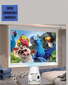 Taşınabilir Çok Fonksiyonlu Projeksiyon – Oyun Sunum Netflix ve Eğitim İçin