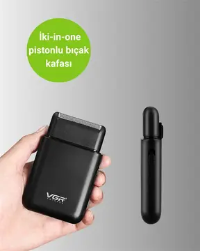 5 W Güçlü USB Şarjlı Sakal Şekillendirici – İki Başlıklı Su Geçirmez Tasarım