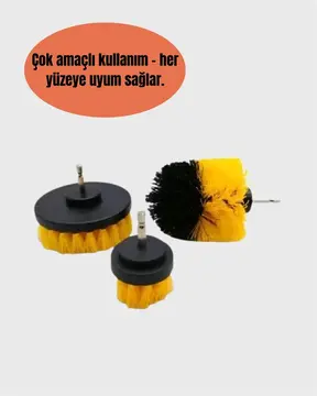 Matkap Uyumlu Temizlik Fırçası – Kablolu ve Akülü Matkaplarla Kullanılabilir