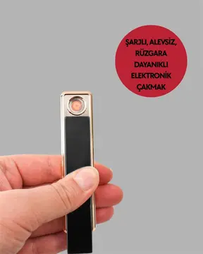 Plazma Ark Teknolojili Elektrikli Çakmak – Dokunmatik LED Göstergeli Şarj Edilebilir