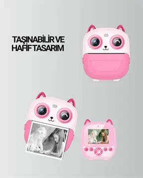 2.4” Ekranlı Mini Kamera – 1080p Kayıt + Mürekkepsiz Yazdırma