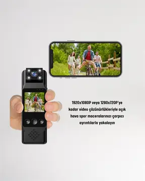 WiFi ile Uzaktan Erişimli Mini Kamera – 1200mAh Batarya 1080P Video Çekimi