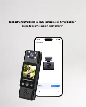 WiFi ile Uzaktan Erişimli Mini Kamera – 1200mAh Batarya 1080P Video Çekimi