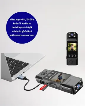 WiFi Özellikli Taşınabilir Kamera – 1.3” TFT Ekran 3MP Fotoğraf 128GB Kart Desteği