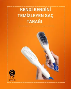 Kafa Derisi Masajlı Saç Tarağı – Kendini Temizleyen Anti-Statik