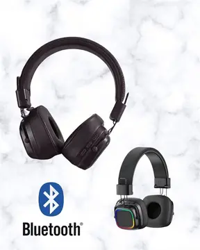 Bluetooth 5.3 Rainbow Işıklı Kulak Üstü Kablosuz Kulaklık