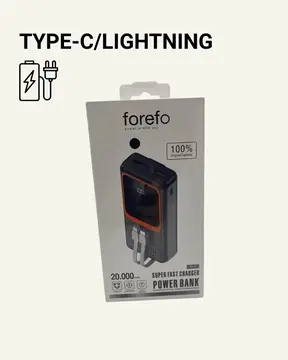 20.000 mAh Powerbank – 22.5W Hızlı Şarj Çok Kablolu Dijital Göstergeli