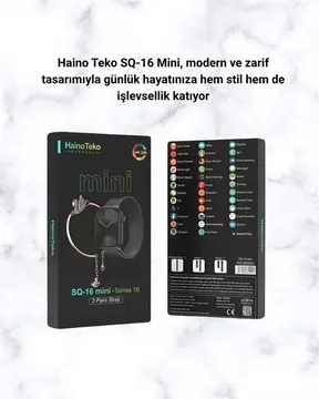 Mini Series 10 Akıllı Saat | 3 Kordon + Bileklik Hediyeli Tüm Telefonlarla Uyumlu