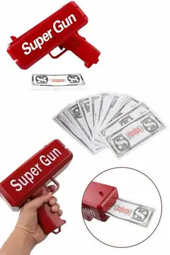 Para Dolar Atma Makinası Super Money Gun Para Saçma Fırlatma Tabancası