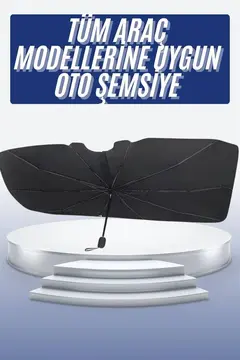 Oto Ön Cam Güneşliği Otomatik Katlanabilir Gölgelik Oto Cam Şemsiye