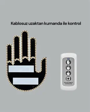Kablosuz Kumandalı LED Jest Işığı – 3 Modlu Araba Arkası Mesaj Işığı 203 LED ile Yüksek Parlaklık