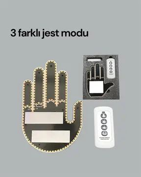 Kablosuz Kumandalı LED Jest Işığı – 3 Modlu Araba Arkası Mesaj Işığı 203 LED ile Yüksek Parlaklık