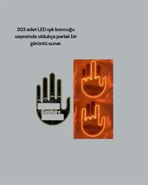 Yüksek Görünürlüklü Otomobil Jest Işığı – 3 Modlu LED Arka Cam Aksesuarı Pratik ve Eğlenceli