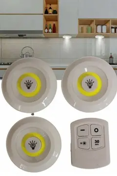 Kablosuz Pilli Işıldak  Masa Lambası Mutfak Tezgah Altı Banyo Dolabı Dolap İçi