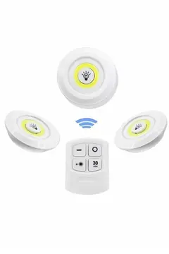 Dolap Işığı Mutfak Rafı Işığı Uzaktan Kumandalı 3 Lü Spot Led Lamba