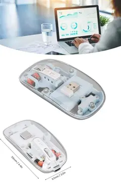 Kablosuz Mouse Fare Şarjlı Bluetooth Wireless Çift Modlu Sessiz