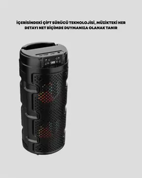 Kompakt Tasarım Yüksek Ses Performansı – Çoklu Giriş Seçenekli Kablosuz Hoparlör (Bluetooth USB SD Kart AUX)