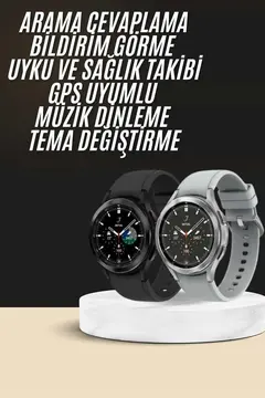 Yeni Nesil Akıllı Saat Çağrı Cevaplayabilen Plastik 47 Mm Uyumlu Kordon