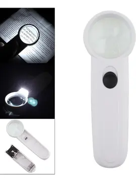 15x Çok Fonksiyonlu 2 Led Işıklı Taşınabilir El Büyüteç