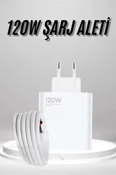 Type C Yüksek Hızlı Şarj Aleti Beyaz 120W Ultra Uzun Ömürlü
