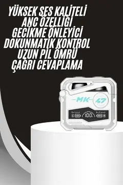 Gecikme Önleyici Oyuncu Kulaklığı Bluetooth Bağlantılı ANC Özelliği 5.0 Bluetooth