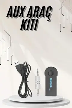 Yeni Nesil Bluetooth Aux Araç Kiti Siyah TV Tablet Telefon Araç Araba