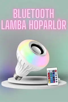 Kumandalı RGB Led Işık Bluetooth Hoparlör Ses Lambası Renkli Ampul