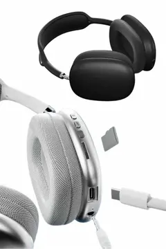 2025 Model Kulak Üstü Kablosuz Bluetooth Kulaklık Gürültü Azalta Uzun Pil