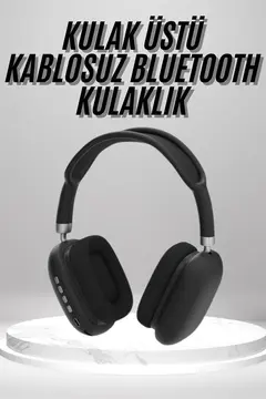 Kulak Üstü Kablosuz Bluetooth Kulaklık Yumuşak Süngerli SD Kart Girişli