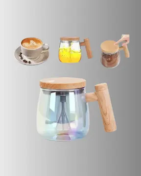 IP6 Su Geçirmez Şarjlı Kupa – 3D Karıştırma Sabit Sıcaklık 400 ml