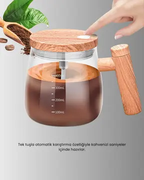 Isıtıcılı Manyetik Karıştırıcı Kupa – 400 ml C Tipi Şarjlı Akıllı Tasarım