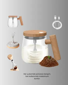 Isıtıcılı Manyetik Karıştırıcı Kupa – 400 ml C Tipi Şarjlı Akıllı Tasarım