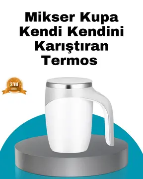 Manyetik Otomatik Karıştırma Bardağı – Şarjlı Paslanmaz ve Pratik