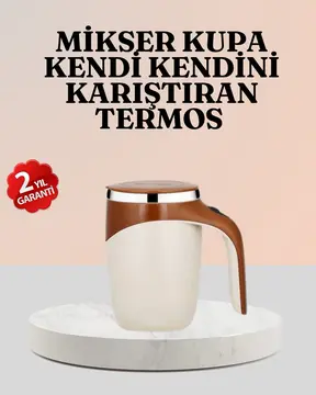 Paslanmaz Çelik Şarjlı Karıştırma Kupa – Otomatik Manyetik Blender Fincan