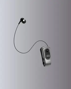 Profesyonel Bluetooth Kulaklık – Klipsli Titreşimli Dijital Göstergeli