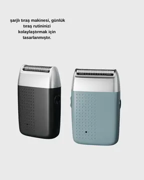 Taşınabilir Şarjlı Tıraş Makinesi – Kuru Kullanım Özel Sakal Başlıkları