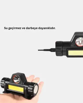 Şarjlı LED Kafa Feneri – Çift Fonksiyonlu 200LM Işık Gücü IP44 Suya Dayanıklı