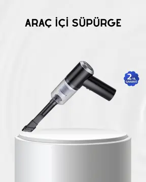 Kablosuz El Süpürgesi – Araç İçi Temizlik İçin 5500PA Güçlü Emiş USB Şarjlı