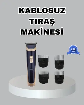 Çelik Bıçaklı Unisex Şarjlı Tıraş Makinesi – Sessiz Motor Kablosuz ve Ayarlanabilir