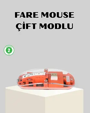 Bluetooth 5.0 & 2.4GHz Kablosuz Fare – 3 Cihaz Bağlantılı Hızlı Geçiş USB Alıcılı