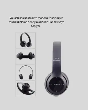 Bluetooth Kablosuz Kulaklık – Extra Bass TF Kart Mikrofonlu Ayarlanabilir Ergonomik Tasarım