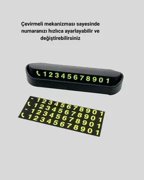 Gri Alüminyum Araç İçi Telefon Numaratörü – Dayanıklı Modern ve Net Görünürlük Sağlayan Tasarım