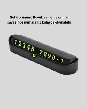 Çevirmeli Araç İçi Park Numaratörü – Alüminyum Gri Kolay Montaj ve Net Görünüm