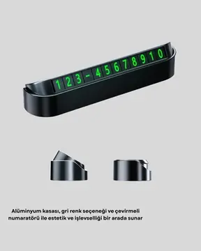 Alüminyum Kasa Gri Çevirmeli Araç İçi Telefon Numaratörü