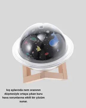 USB Mini Hava Nemlendirici ve Projeksiyon Lamba – Taşınabilir Sessiz Dekoratif Aromaterapi Cihazı
